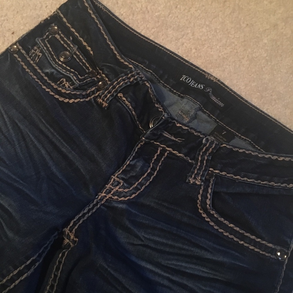 Low rise ZCO skinny jean, size 7—